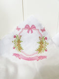heirloom girls floral frame muslin square